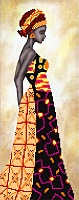 Рисунок на шелке для вышивки бисером Конго