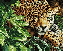 Алмазная мозаика Леопард 40 х 50 см