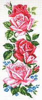 Канва с рисунком для вышивки нитками Нежные розы 