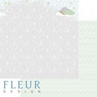 Звёздная ночь, коллекция В облаках, бумага для скрапбукинга 30х30см. Fleur Design