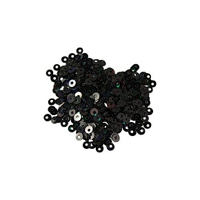 Пайетки плоские Черный голограмма 3 мм 10 гр
