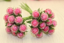 Декоративное украшение Ягода клюква в сахаре Розовая