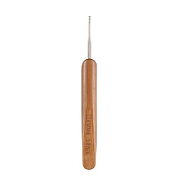 Крючок GAMMA  для вязания с бамбуковой ручкой сталь d 1,5 мм