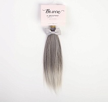 Волосы - тресс для кукол Прямые Пепельно-серые ширина 25 см длина 150 см Арт Узор