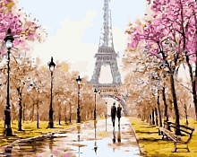 Картина по номерам Прогулка по Парижу
