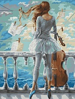 Картина по номерам Море и виолончель