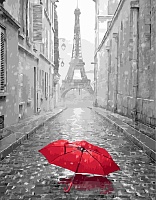 Картина по номерам Парижский зонтик