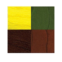Набор шерсти для валяния 100% мериносовая шерсть 4 х 10 гр Ассорти №2