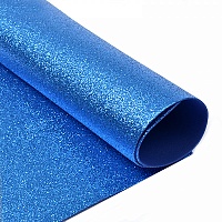 Фоамиран глиттерный Синий 2 мм 20 х 30 см 