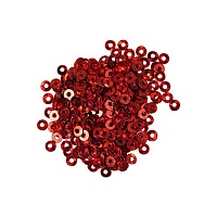 Пайетки плоские Красный голограмма 3 мм 10 гр