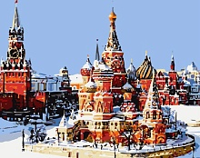 Картина по номерам Красная площадь зимой