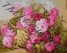 Картина по номерам Корзинка роз