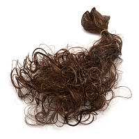 Волосы - тресс для кукол Кудри Коричневый ширина 50 см длина 30 см 2 шт