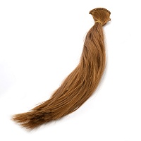 Волосы - тресс для кукол Прямые Темно-русый ширина 45 см длина 30 см 2 шт