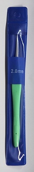 Крючок для вязания с каучуковой ручкой d 2,0 мм