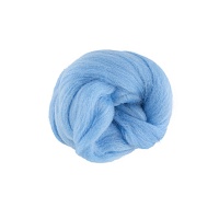 Мериносовая шерсть для валяния полутонкая 100% 50 гр Светло-голубой