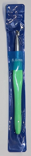 Крючок для вязания с каучуковой ручкой d 6,0 мм
