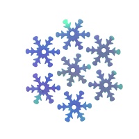 Пайетки Снежинки Светло-бирюзовый 13 мм 10 гр
