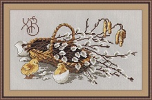 Набор для вышивания крестиком Вербное воскресенье 30 х 17 см 13 цветов