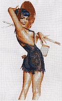 Набор для вышивания крестиком Девушка в шортах 28 х 42 см19 цветов