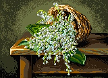Канва с рисунком для вышивки нитками Благоухание весны