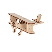Конструктор деревянный пазл 3D Самолет 16 x 14 x 7 см