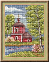 Набор для вышивания крестиком Весенний денек 11 х 14,5 см 22 цвета