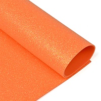 Фоамиран глиттерный Оранжевый 2 мм 20 х 30 см 