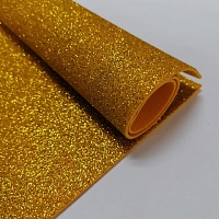 Фоамиран глиттерный Premium Темное золото 2 мм 20 х 30 см 