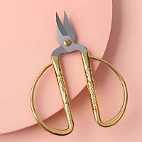 Ножницы для обрезки ниток Золото 12 см сталь 