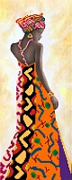 Рисунок на шелке для вышивки бисером Уганда