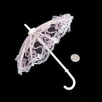 Зонт маленький Розовый гипюр 16 см
