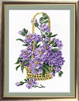Набор для вышивания крестиком Букет фрезий 18 х 28 см 10 цветов