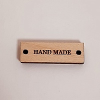 Заготовка для декорирования Бирка HAND MADE прямоугольник 1/3 см фанера 4 мм