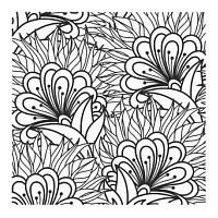 Волшебные цветы, текстурный лист 90х90х3мм. Craft&Clay