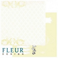 Бежевое кружево, коллекция Свадебная, бумага для скрапбукинга 30x30 см. Fleur Design