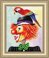 Набор для вышивания Клоун с попугаем 30,2 х 24,2 см