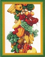 Набор для вышивания крестиком Овощи 31,5 х 45 см