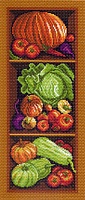 Канва с рисунком для вышивки нитками Полка с овощами 