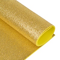 Фоамиран глиттерный Светлое золото 2 мм 20 х 30 см 