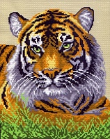 Канва с рисунком для вышивки нитками Туранский тигр 