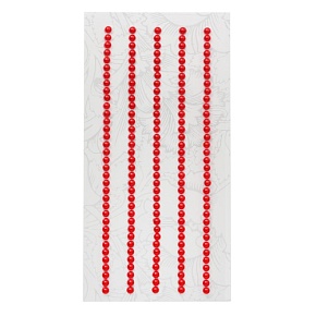 Декоративные наклейки Жемчуг Красный 3 мм 175 шт Астра