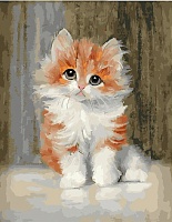 Картина по номерам Рыжий котенок
