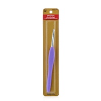 Крючок Hobby & Pro для вязания с резиновой ручкой d 5,0 мм
