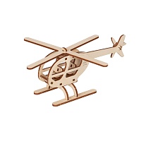 Конструктор деревянный пазл 3D Вертолет 20 x16 x 7,5 см