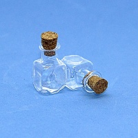 Стеклянная бутылочка с пробкой 15 х 24 мм 1,5 мл 1 шт Рукоделие