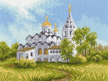 Канва с рисунком для вышивки нитками Белая церковь 