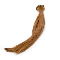 Волосы - тресс для кукол Прямые Русые ширина 50 см длина 30 см 2 шт