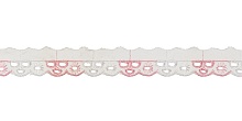 Шитье Бело-розовое 20 мм  