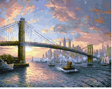 Картина по номерам Рассвет над Нью-Йорком (Кинкейд)